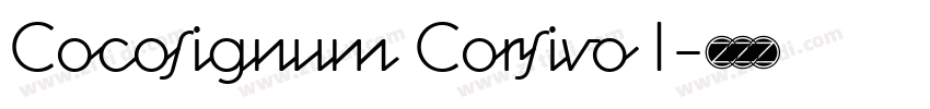 Cocosignum Corsivo I字体转换